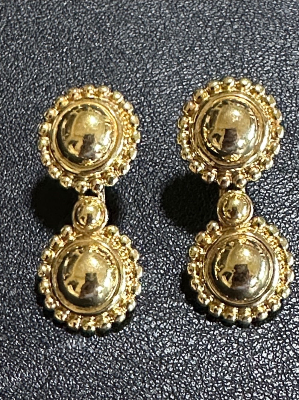 Monet Gold Tone Clip On Earrings